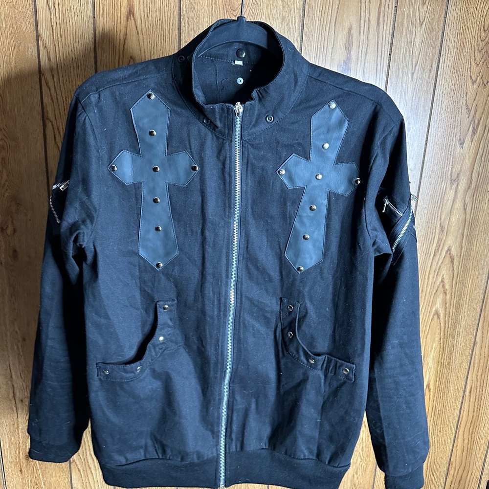 Black Studded Men's Jacket